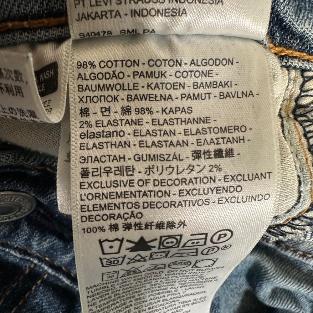 Levi's Jeans Mens 30x30 514 Straight Blue Stretch Distressed - Picture 11 of 12